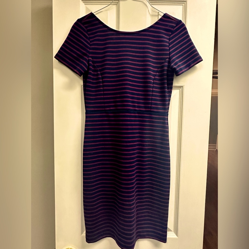 Banana Republic Striped Knit Midi Sheath Dress